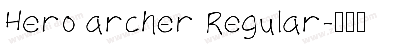 Hero archer Regular字体转换